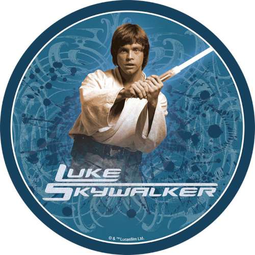 Star Wars Luke Skywalker Round Edible Image - Click Image to Close